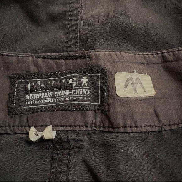 DA NANG | Black Gray Silk Embroidered Zipper Cargo Mini Skirt Women's Medium Y2K - Picture 3 of 7